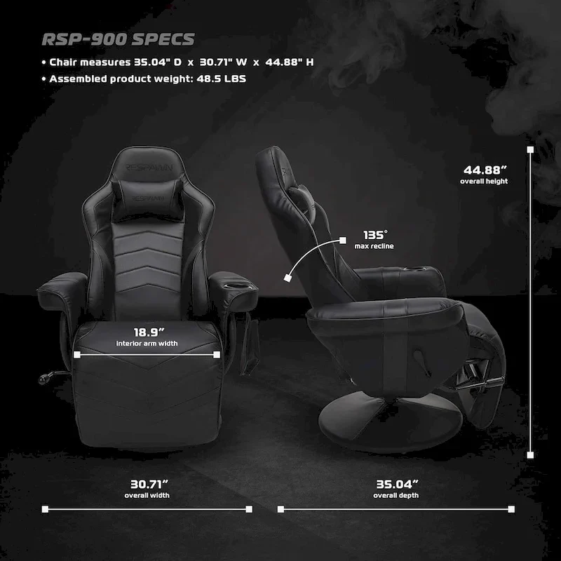 RESPAWN 900 Gaming Recliner - Reclining Gaming Chair with Footrest, Gaming Chair Recliner