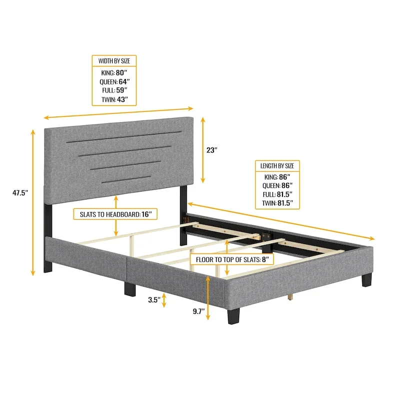 Boyd Sleep Cordoba Upholstered Linen Bed Frame