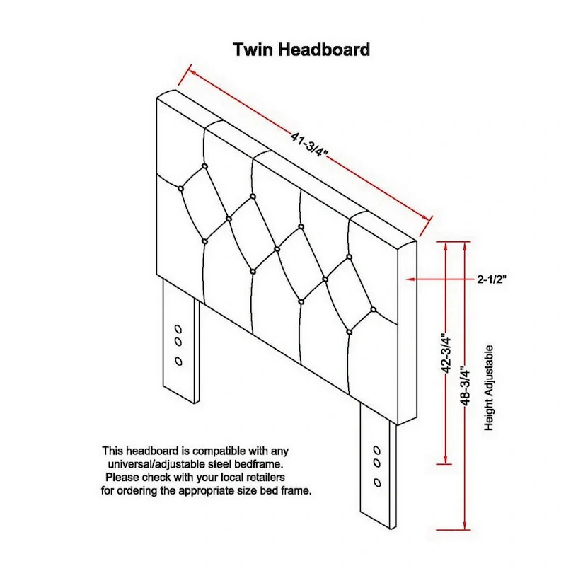 Furniture of America Luxi Modern Tufted Faux Leather Headboard