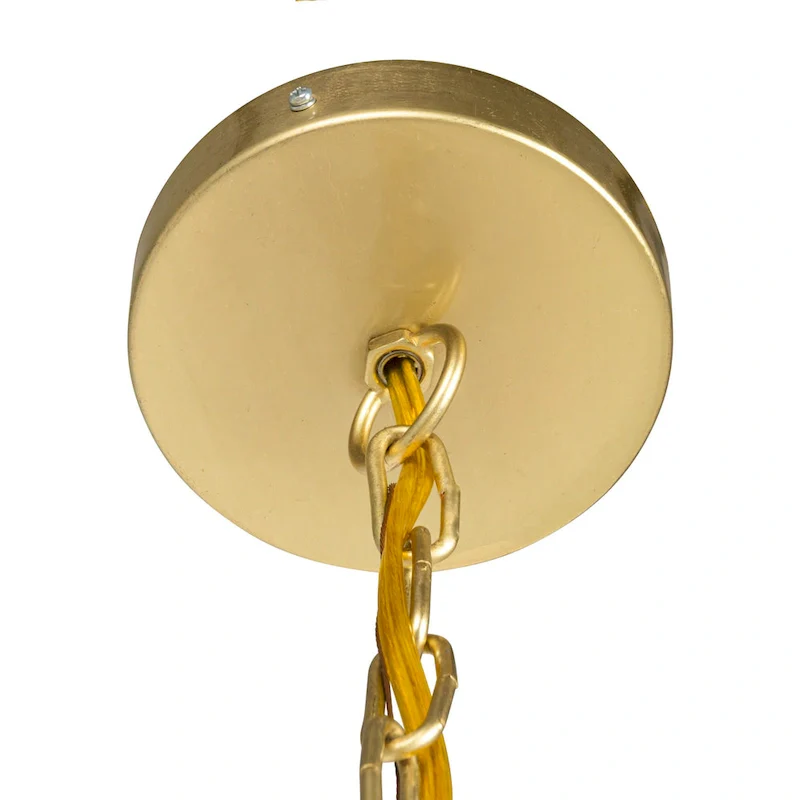 Marina Metal and Natural Capiz Chandelier Style Pendant Ceiling Light