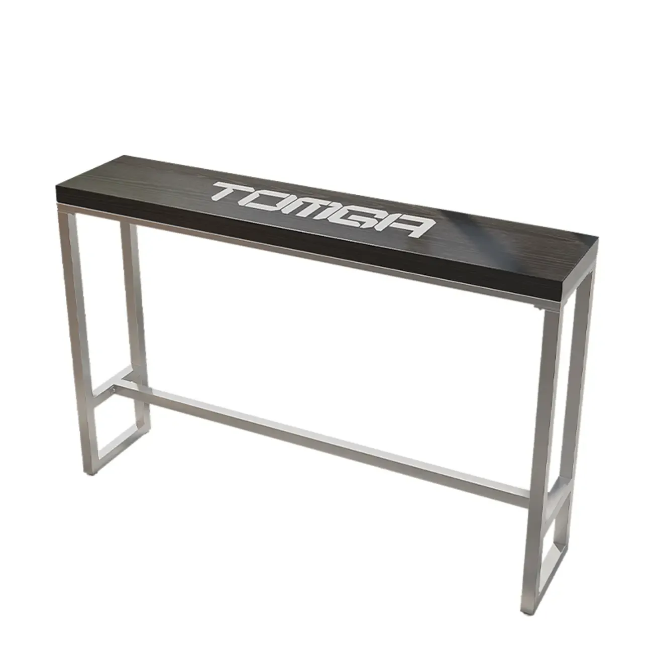 Steampunk Midnight Black Bar Table Set with Backless Stools