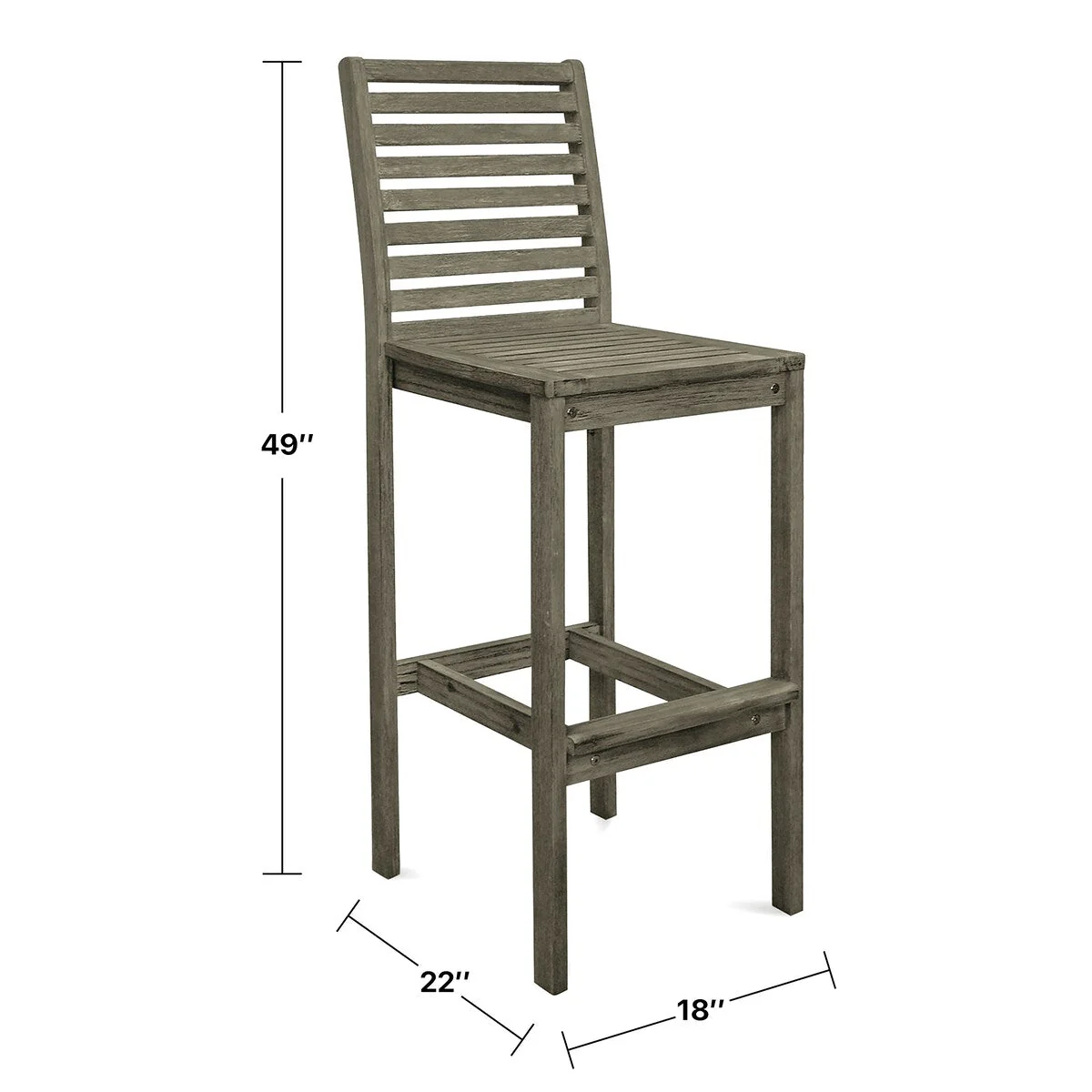 Emilio Wood Bar Table and Chair Dining Set