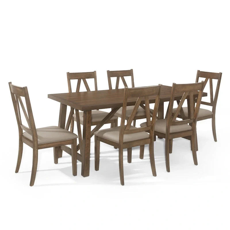 Fairgreens Farmhouse Wood 7 Piece Dining Set by Christopher Knight Home