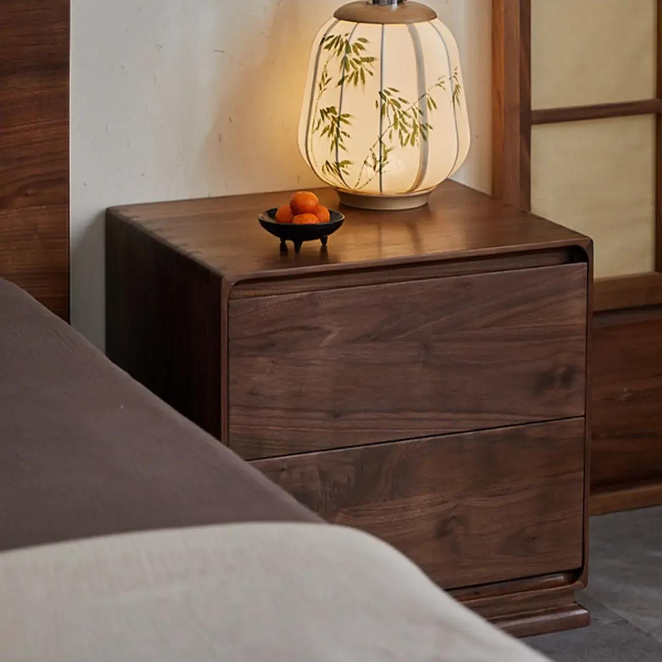 Compact Modern Wood Drawer Nightstand