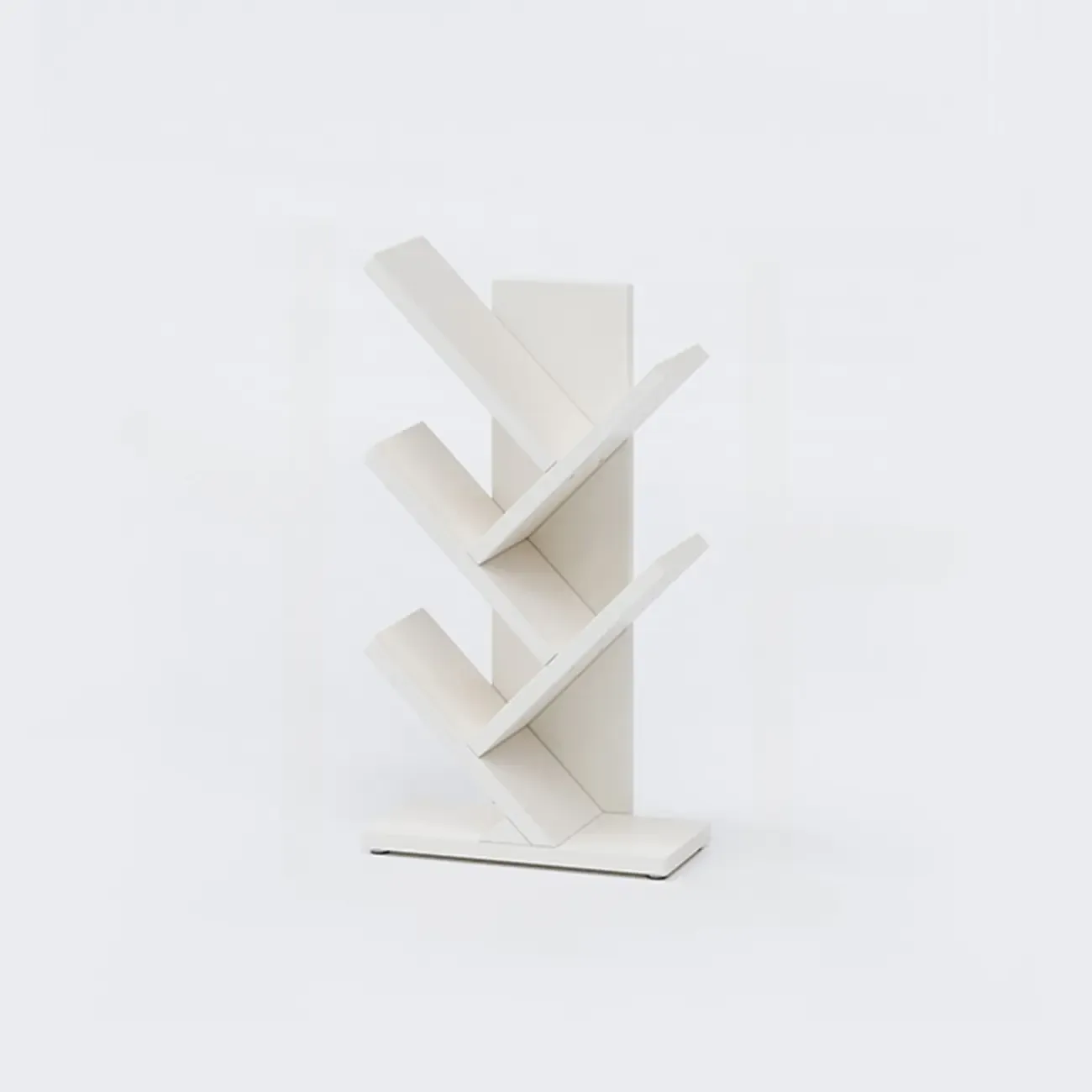 Black Wood Tree-Shaped Vertical Display Bookcase