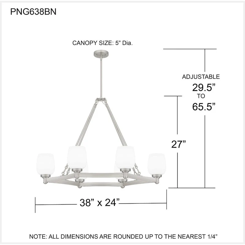 Penning 6-Light Brushed Nickel Island Light