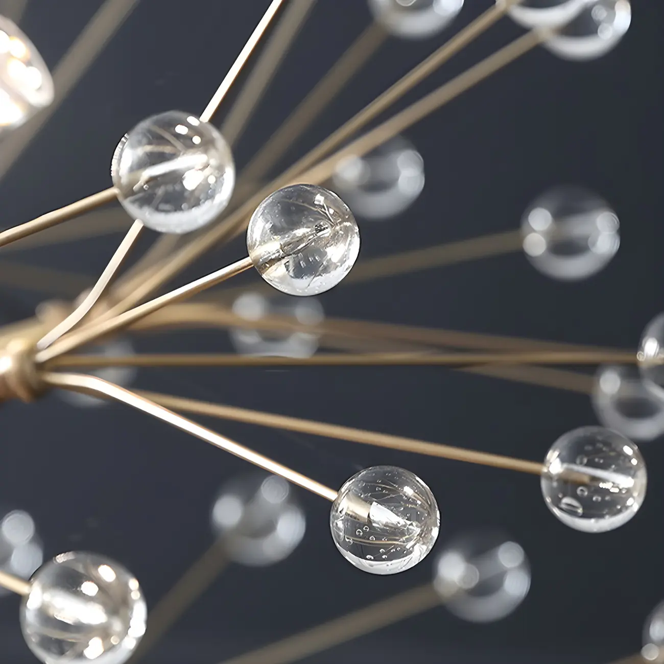 Modern Adjustable Gold Crystal Sputnik Starburst Chandelier