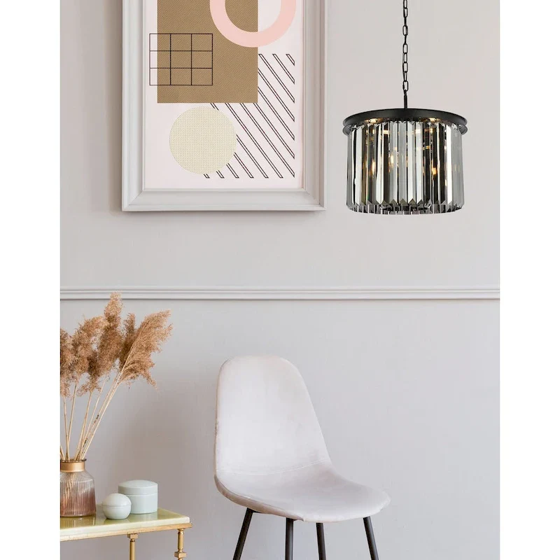 Royce Edge 6-Light Matte Black Pendant