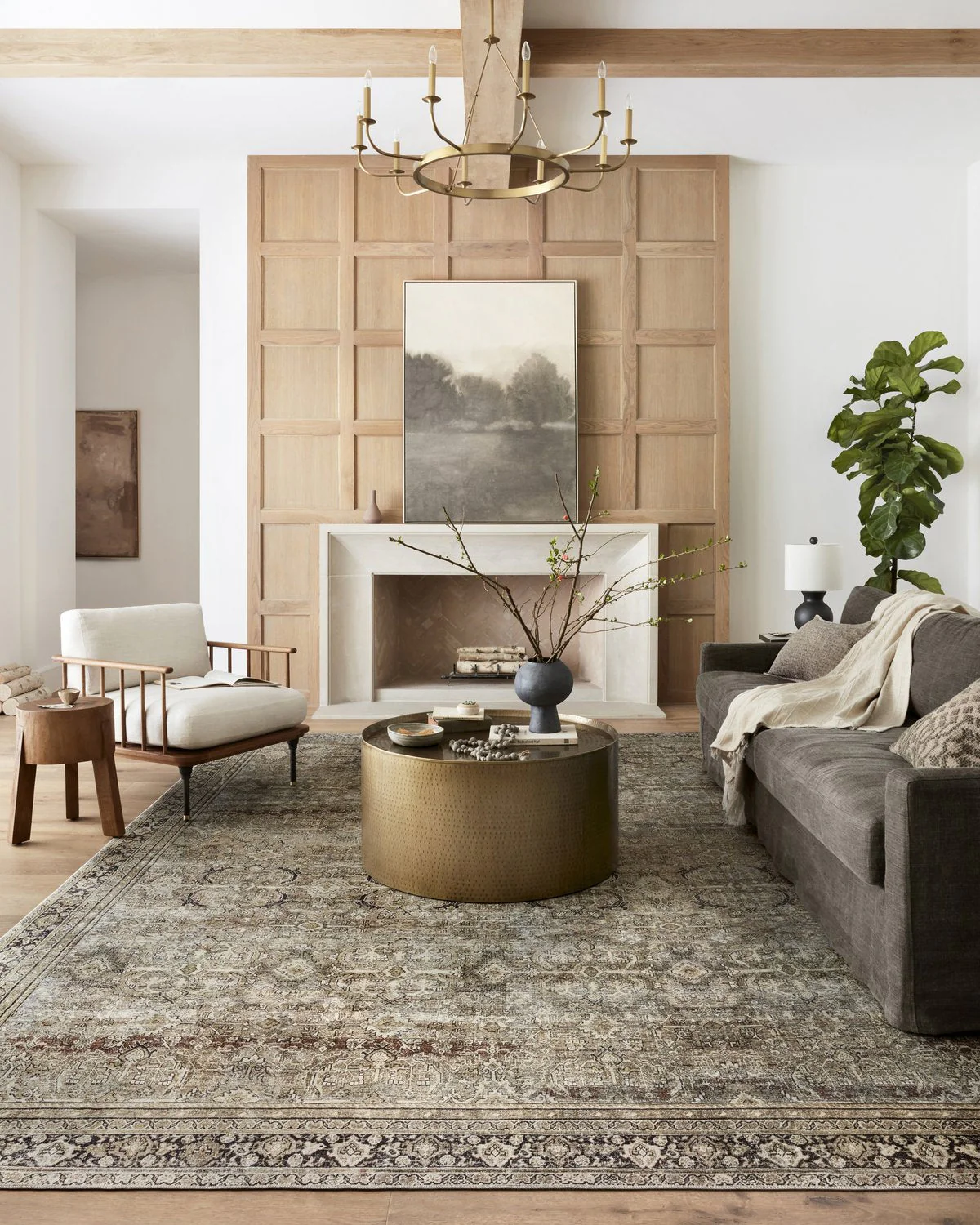 Layla Olive Charcoal Rug