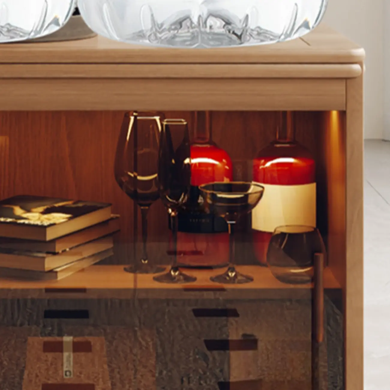 Modern Folding Table Top Wood Mobile Side Table with Wheels