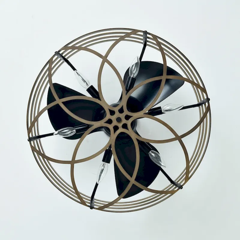 Alaina 24-inch 6 Lights 3 Blades Lighted Ceiling Fan with Remote