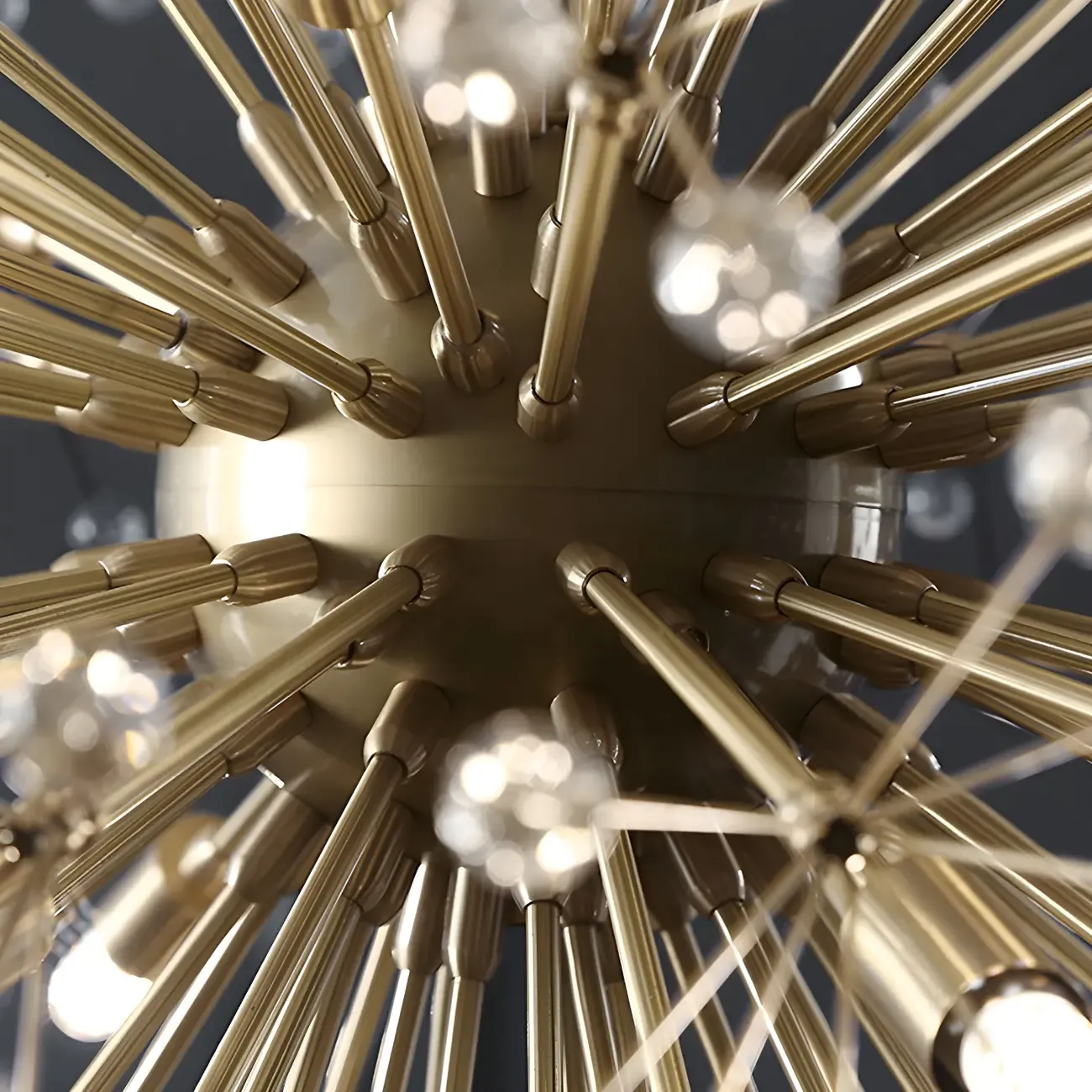 Modern Adjustable Gold Crystal Sputnik Starburst Chandelier