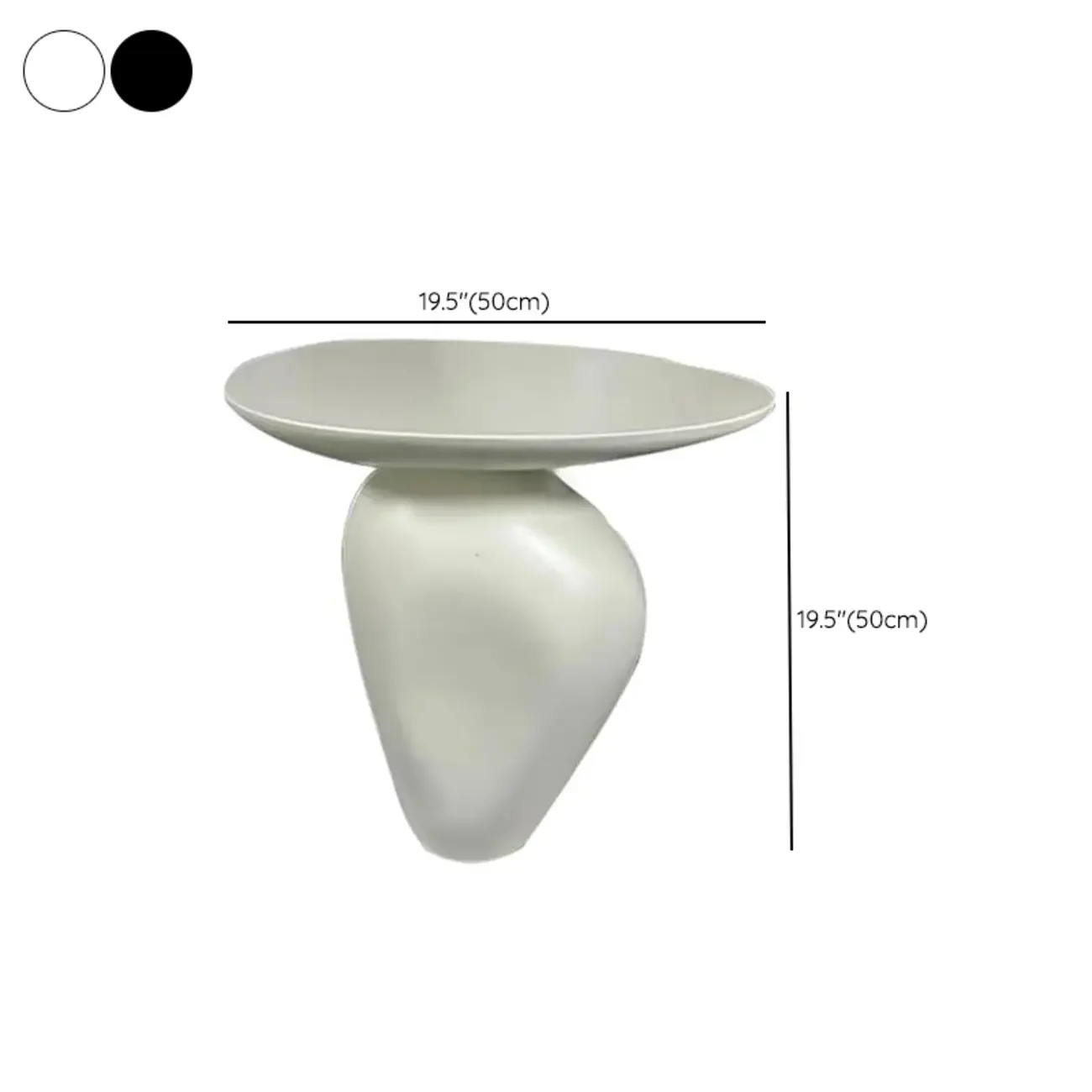 Modern Black End Side Table with Steel Base