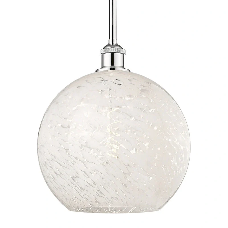 Innovations Lighting 616-1S 13 12 White Mouchette Pendant White