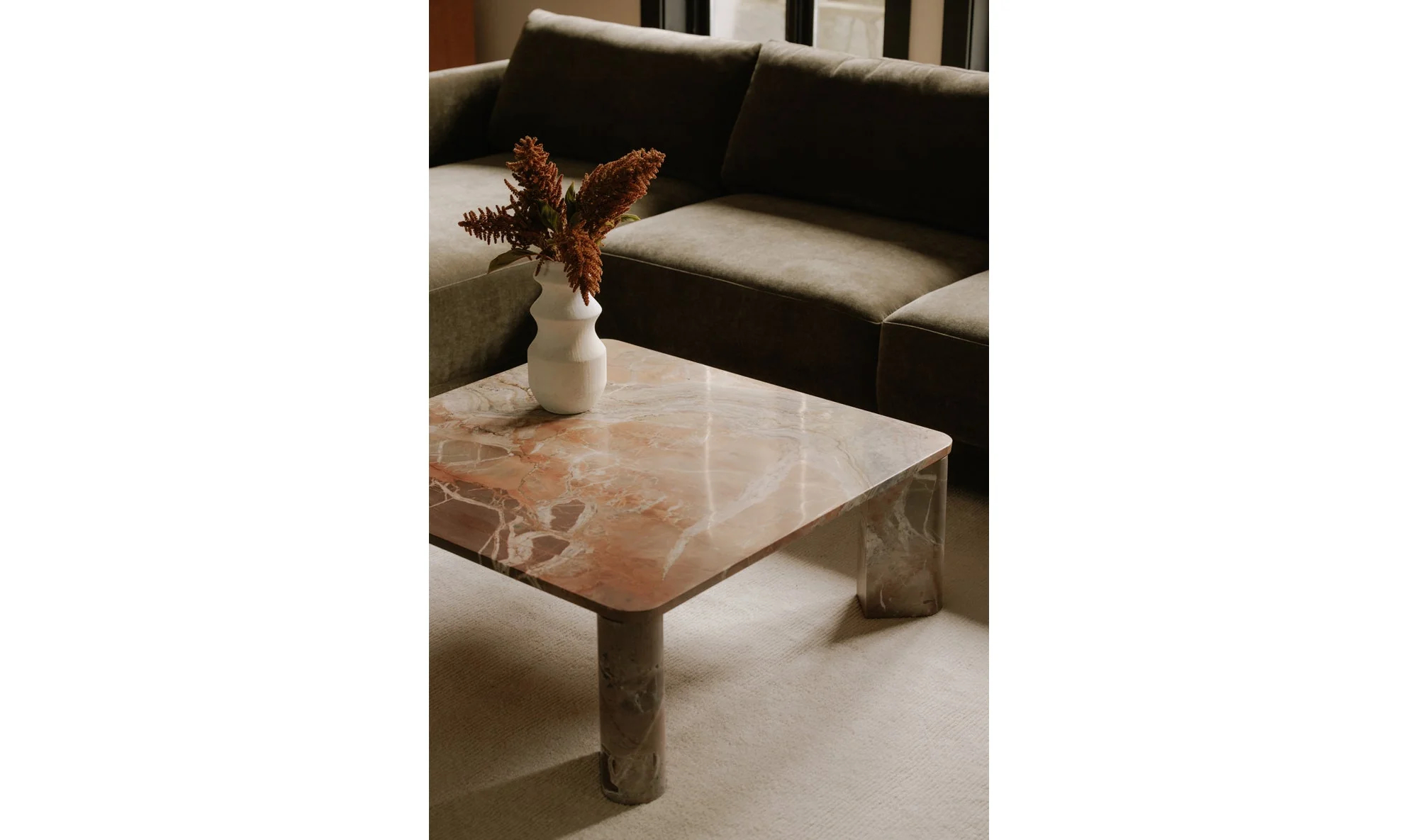 Segment Coffee Table Orange Levante Marble