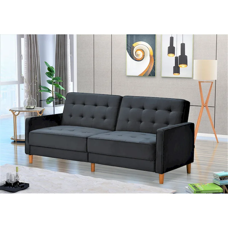 Jonathan Tufted Velvet Sofa Bed Sleeper