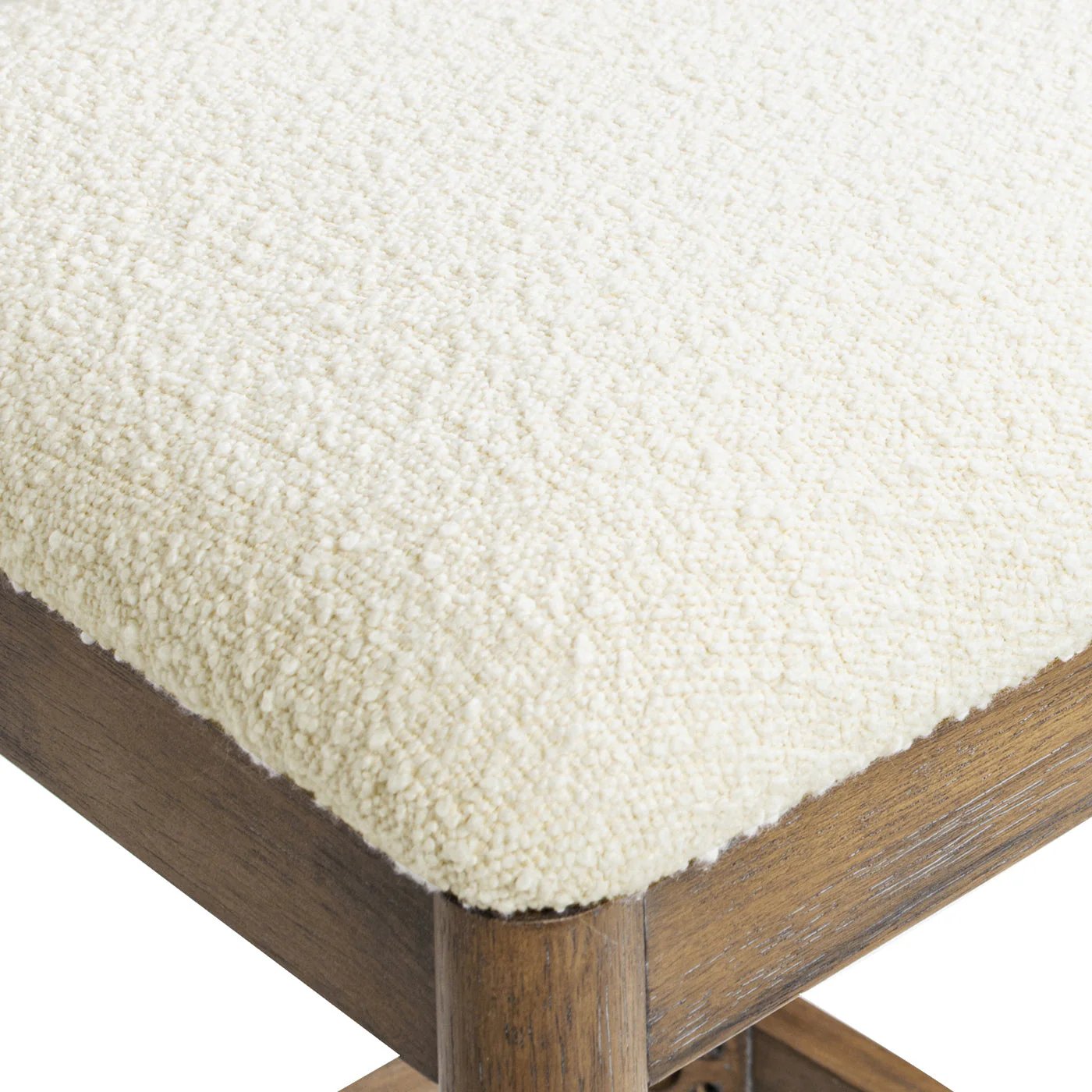 Leon 27' Arched Back Wood & Upholstered Counter Stool, Set of 2