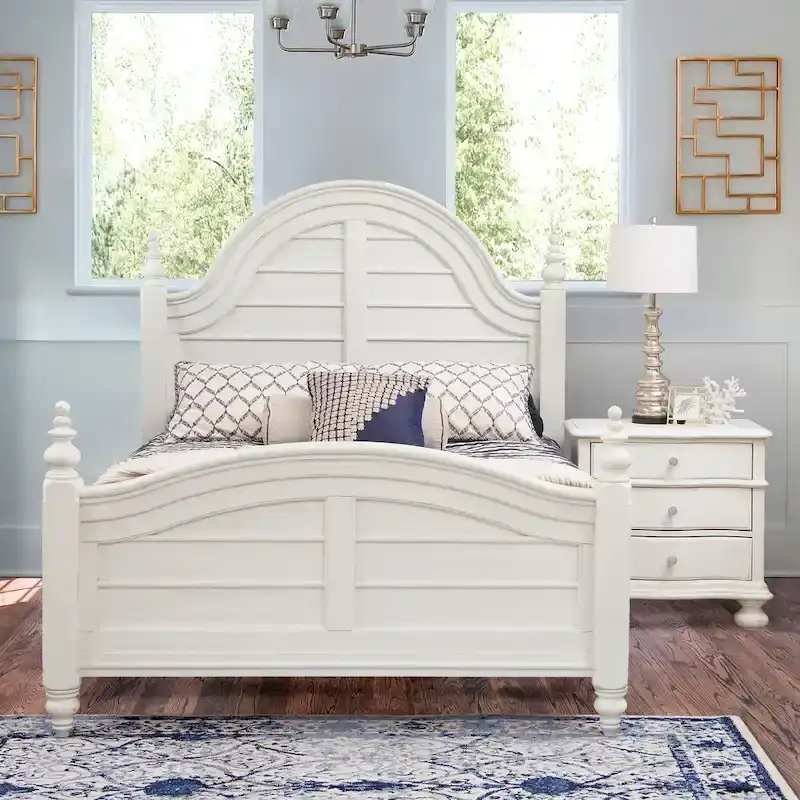 Roanoke Dove White Panel Bed