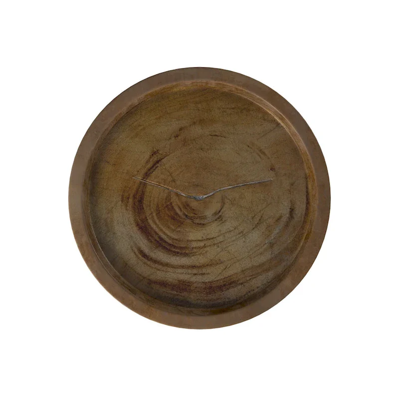 Natural Solid Acacia Wood Round End Table by East at Main