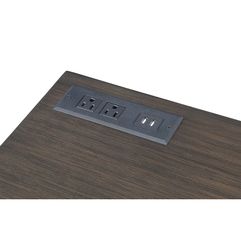 Bird Modern 42-inch Metal Computer Desk with USBs by Furniture of America
