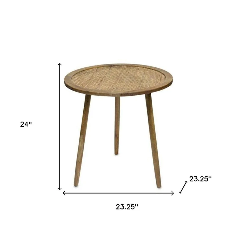HomeRoots Set of Three 24 Brown Round End Tables - 23.25' X '24' X '23.25