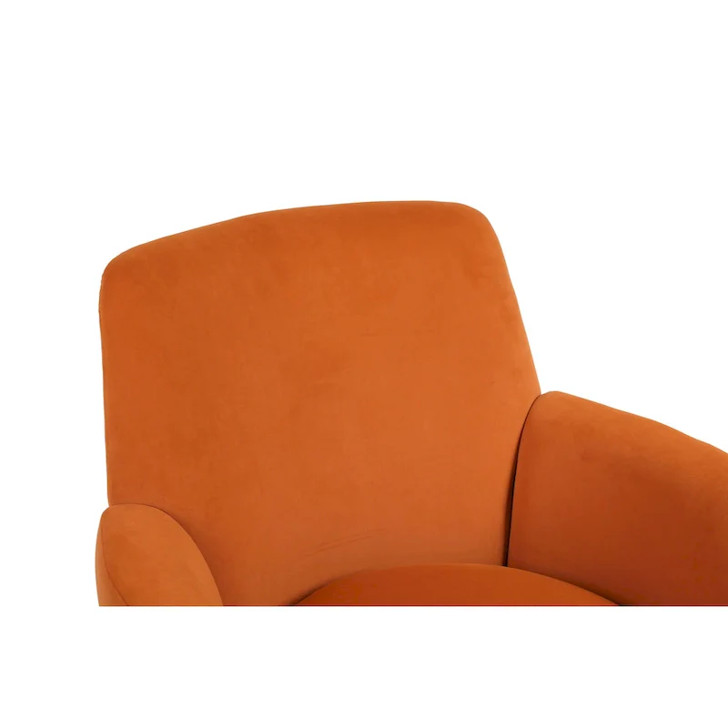 Velvet Soft Fabric Swivel Barrel Chair - 28.3 x 29.3 x 32.7