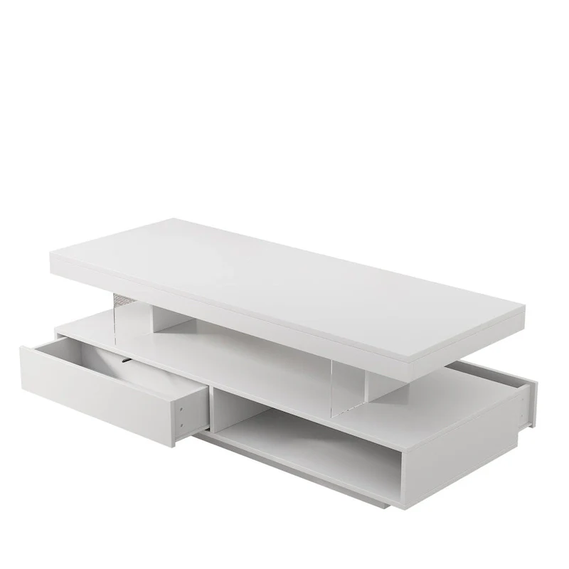 Coffee Table with 2 Drawers and Display Shelves