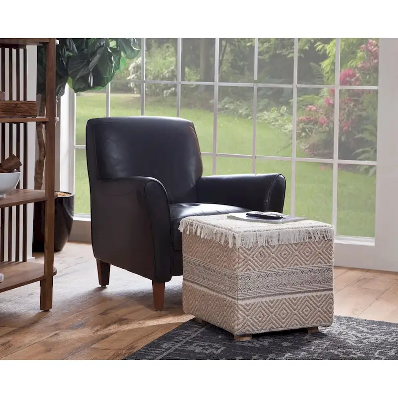 Mazatlan Square Upholstered Ottoman Stool