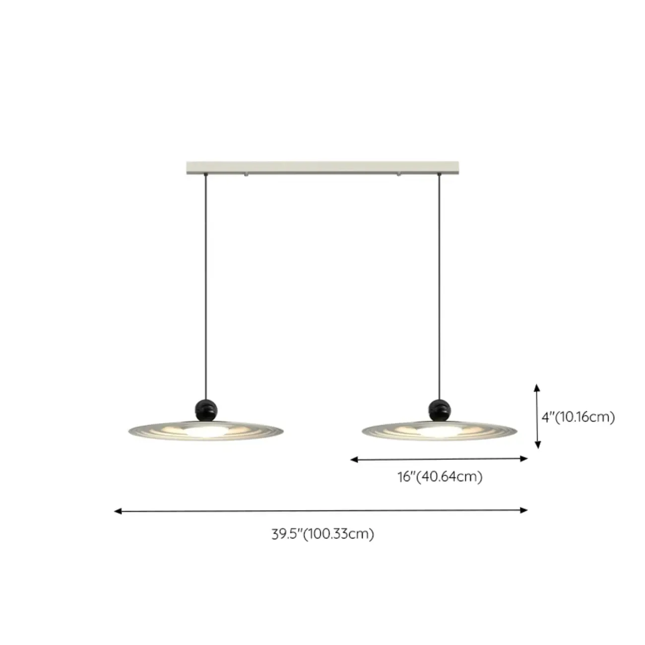 Ultra Modern Disc Metal Resin LED Kitchen Pendant Light