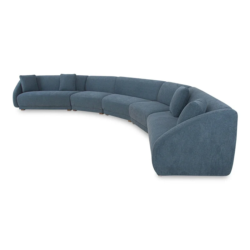 NADAAL STUDIOS Solace, 5-Piece Modular Sectional, Angled Sides - 224W x34.29D x31.5H