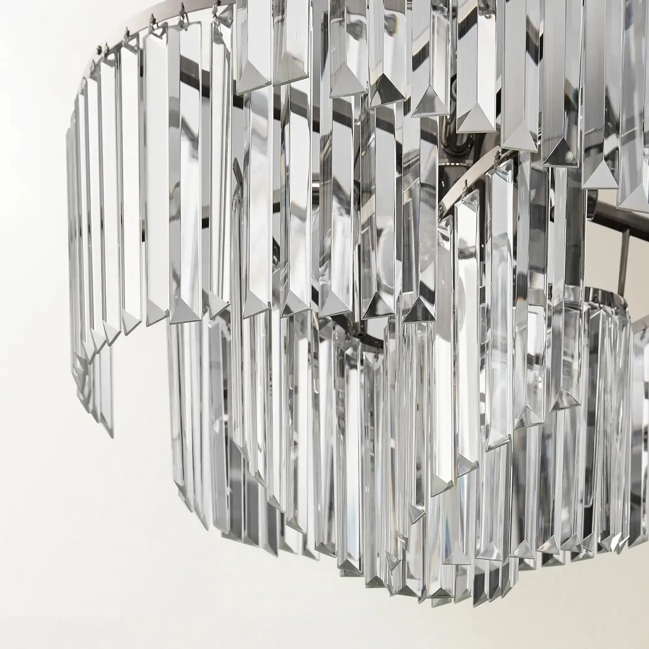Modern Luxury Spiral-Shaped Clear Crystal Chandelier