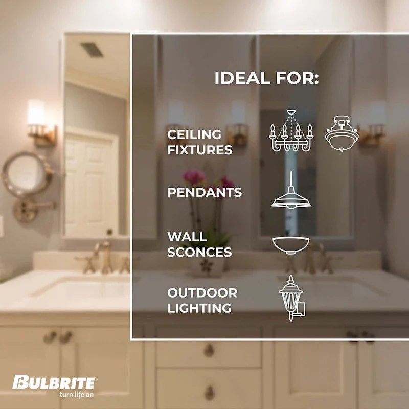 Bulbrite Pack of (4) 250 Watt 120V Dimmable T10 Halogen Mini Light Bulbs with Medium (E26) Base, 2900K Soft White Light