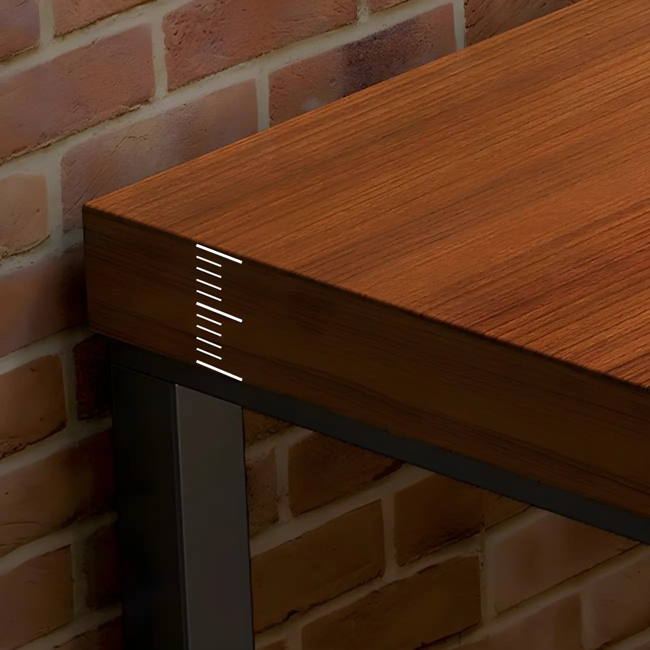 Brown Rectangular Wood Long Dining Bar Table