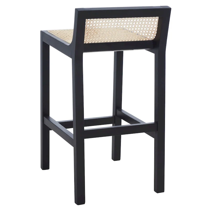 SAFAVIEH Carry Low Back Cane Counter Stool - 16 W x 19 D x 31 H - 16Wx19Dx31H