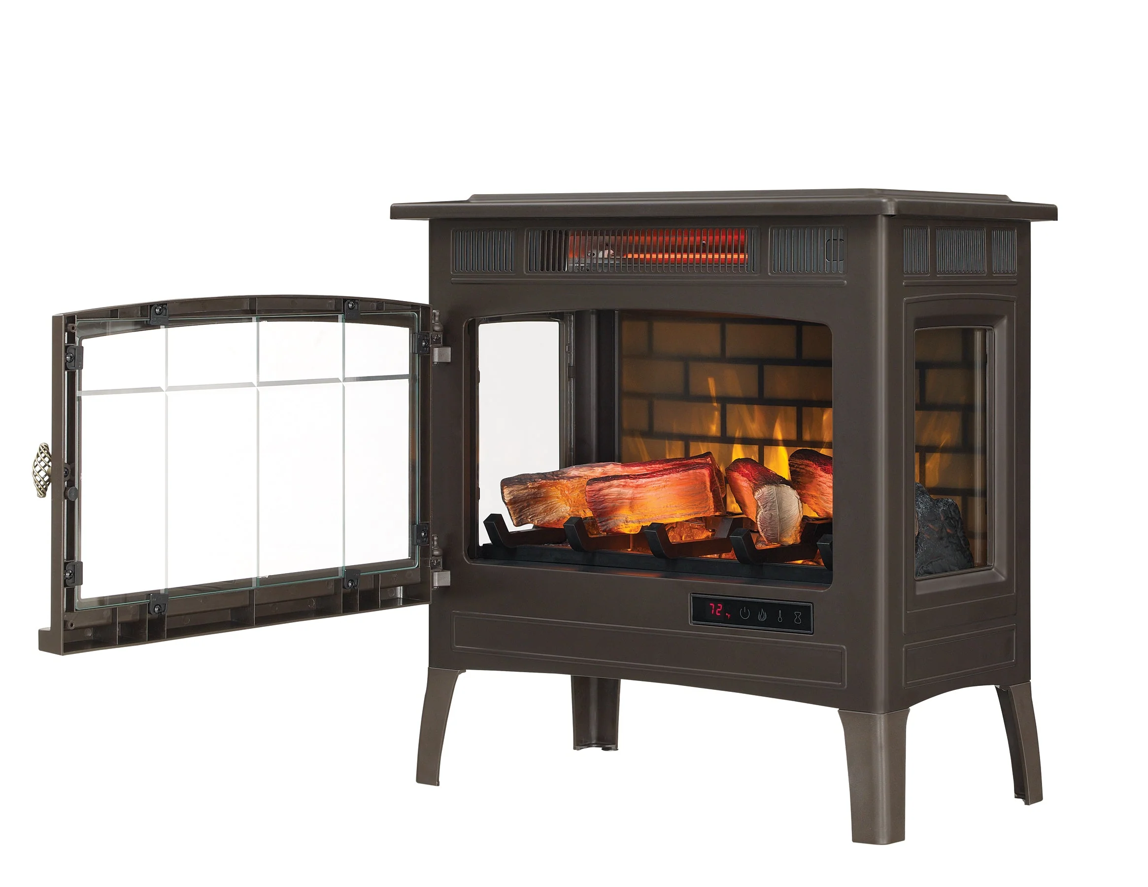 duraflame? Electric Infrared Fireplace Stove Heater with 3D Flame Effect