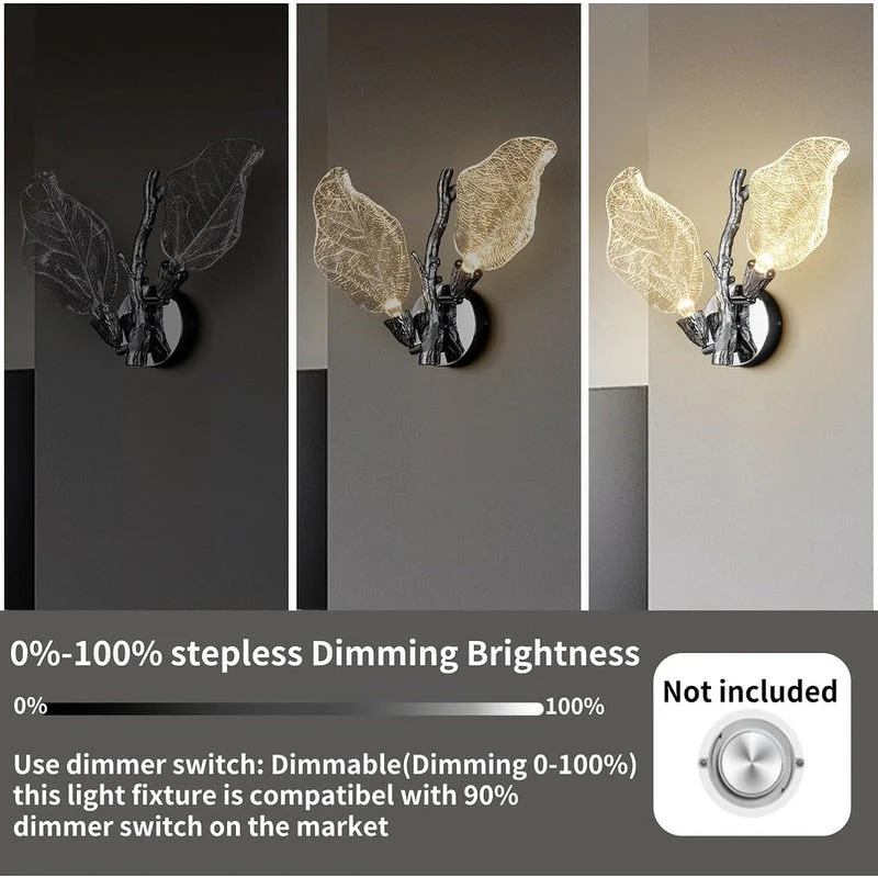 KAYLA 2-Light Bionic Leaf Wall Sconce