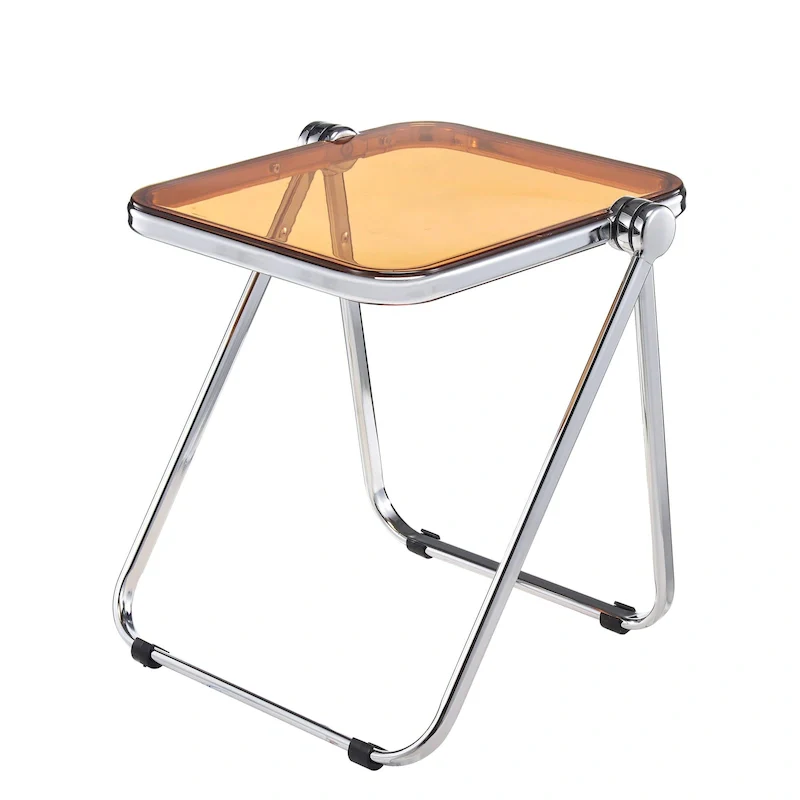 LeisureMod Lawrence Rectangular Folding Table with Aluminum Frame - 16.73