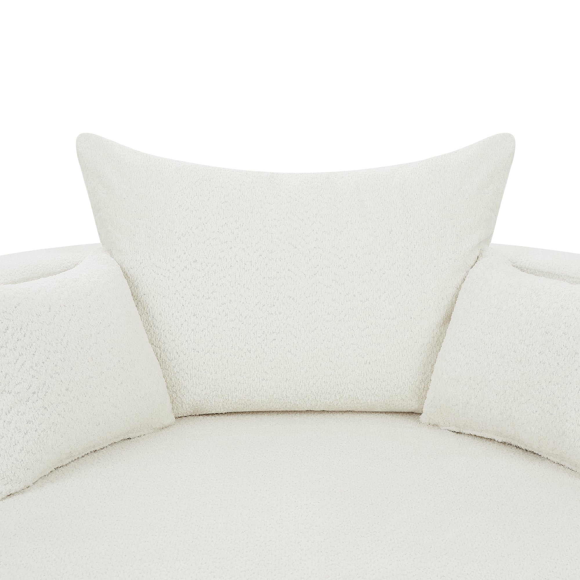 Walker Edison | 360¡ã Swivel Accent Round Sofa Chair with Pillows