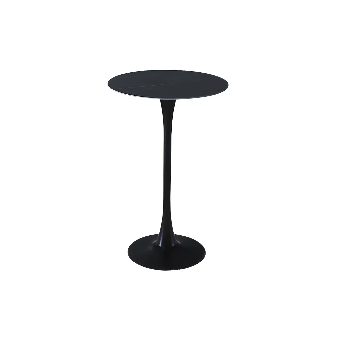 Simple White Round Metal Small Cocktail Bar Table