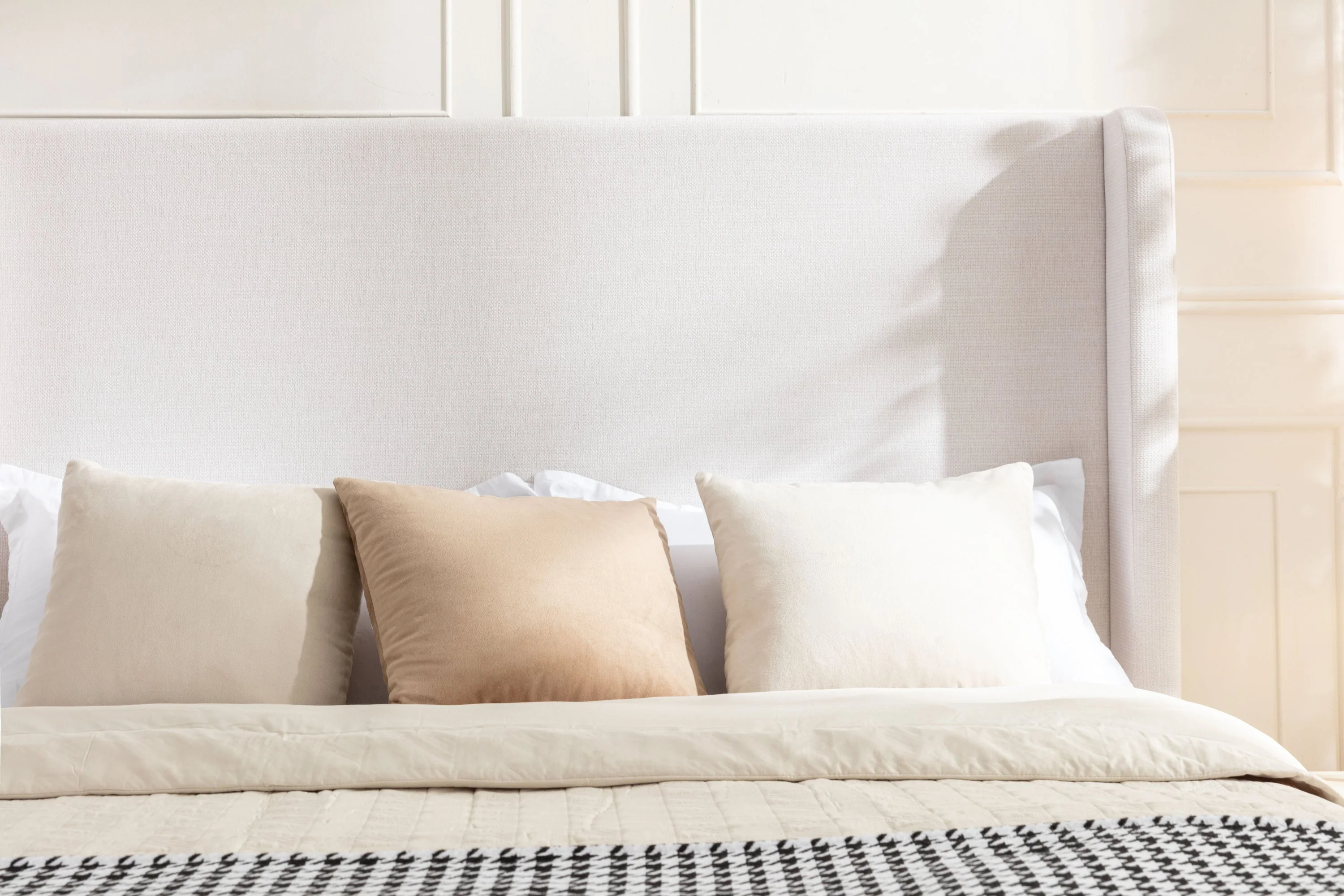 Walker Edison | Harper Tall 54 Headboard Upholstered Queen Bed