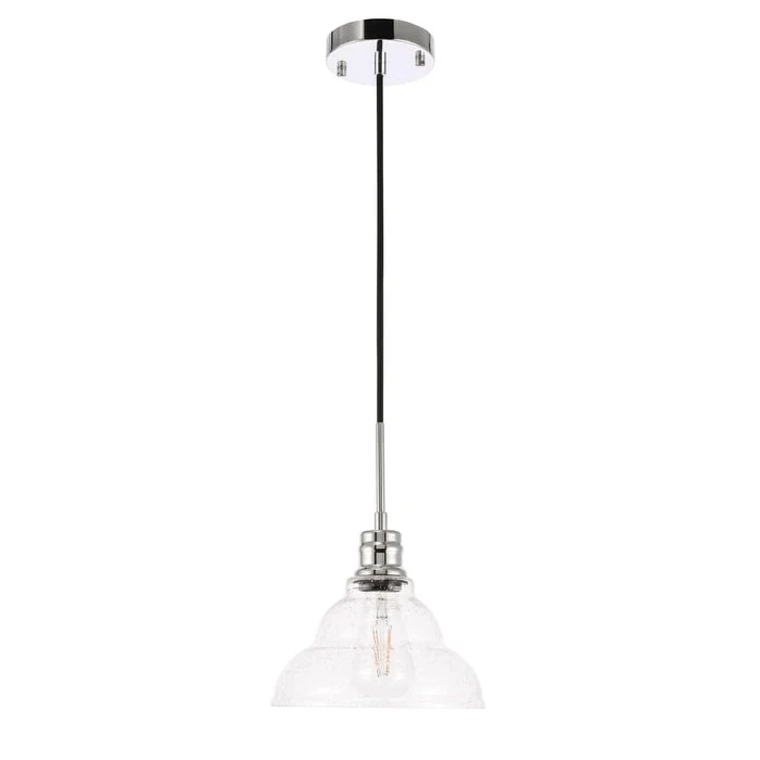 Caressa 8.5-Inch 1-Light Clear Seeded Glass