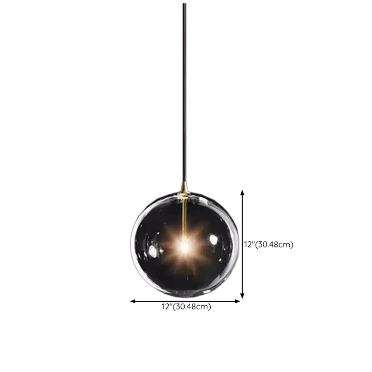 Modern Clear Textured Glass Wood Pendant Light