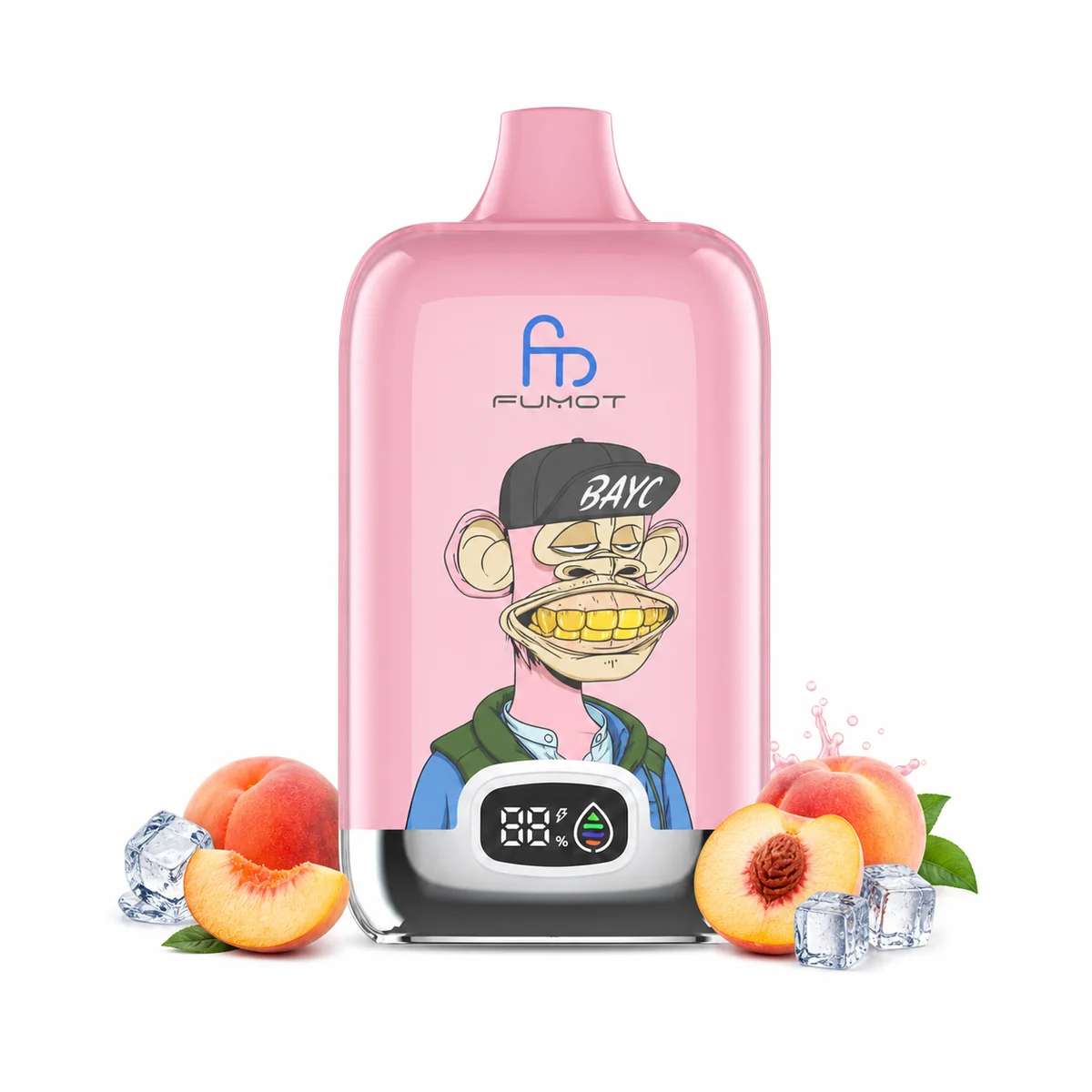 Fumot Digital Box 12000 Peach Ice – Einweg-Vape, Produktansicht