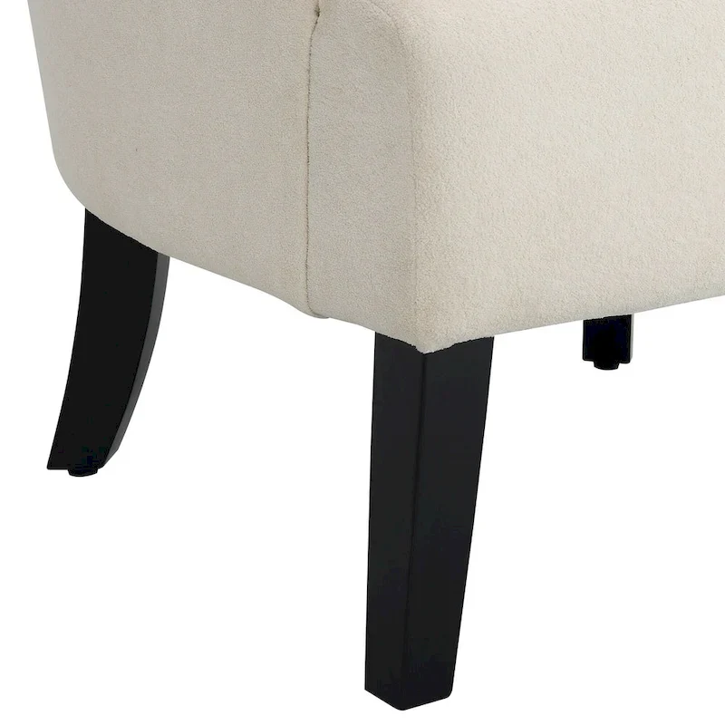 Beige Modern 29 Arm Chair with Channel Back