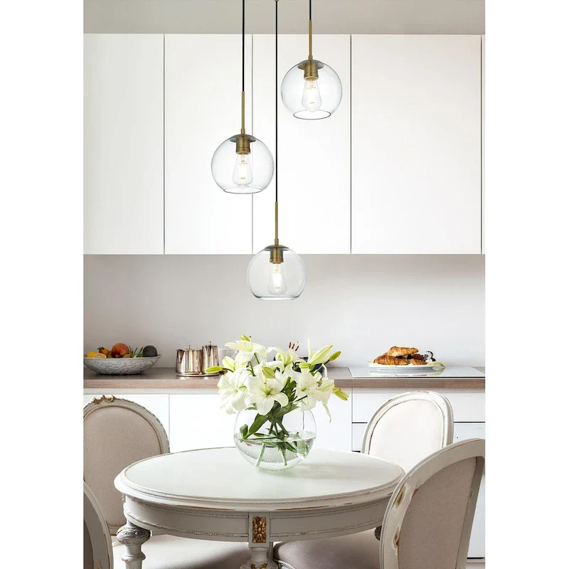 Elegant Lighting Baxter 3 Light 18  Wide Multi Light Pendant with