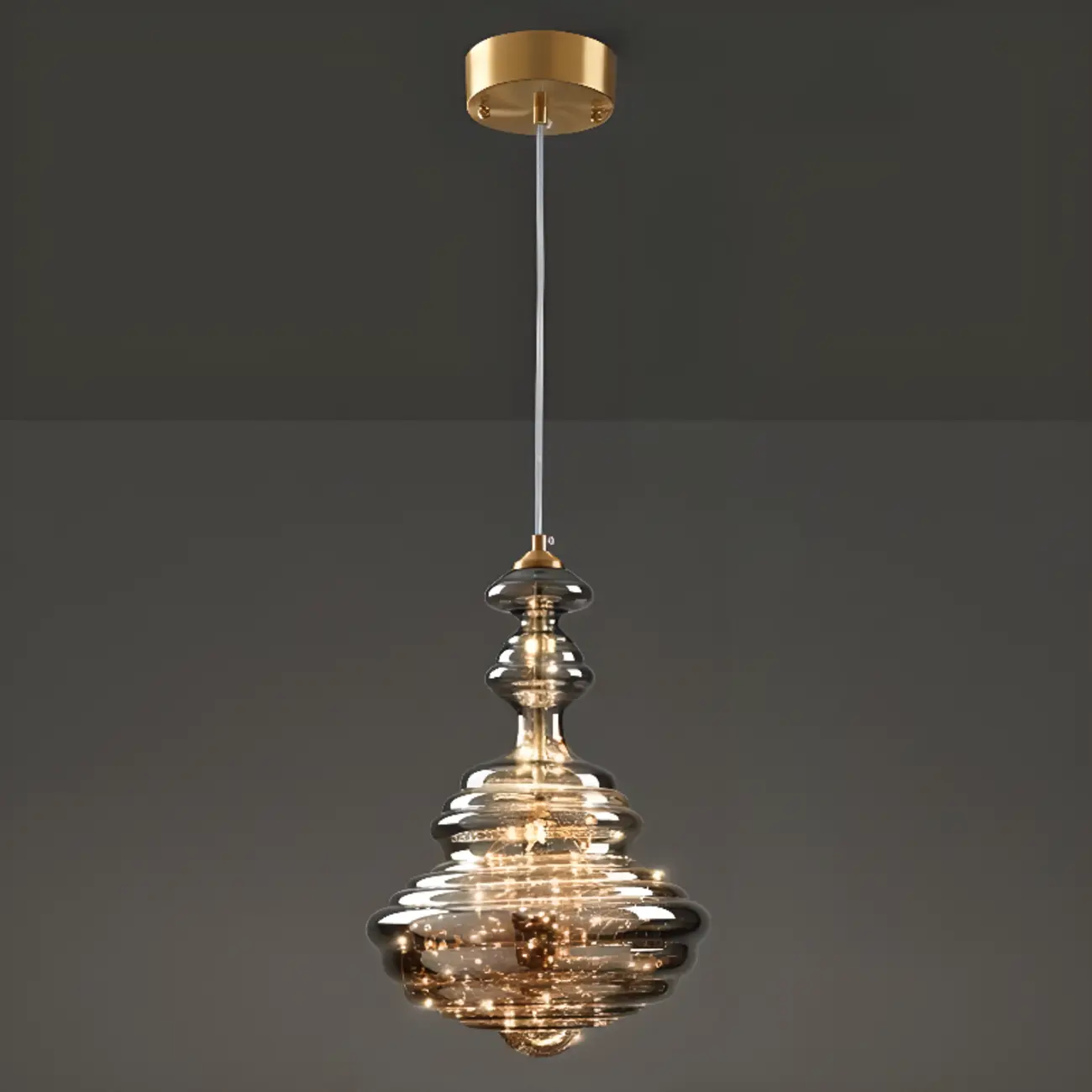 Modern Clear Glass Dining Room Pendant Light