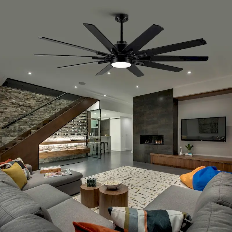 72 in.W Integrated LED Smart Ceiling Fan with Remote Control