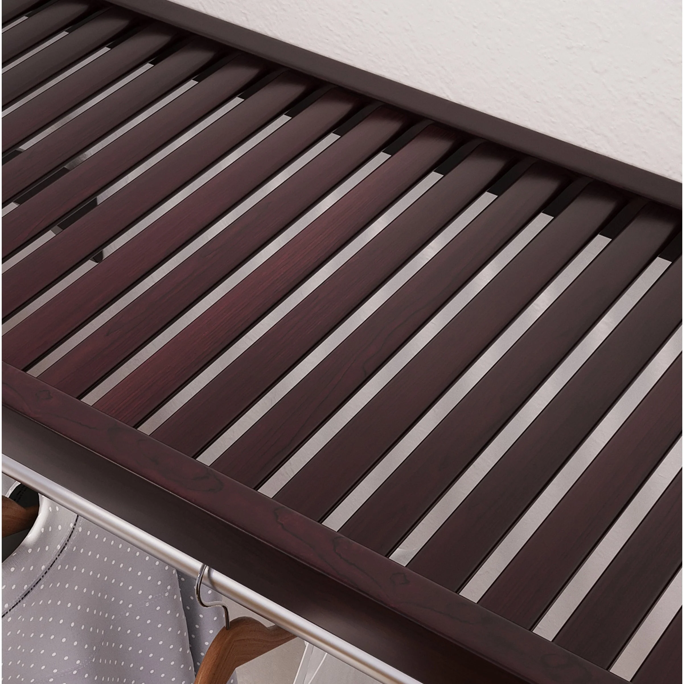 John Louis Home Solid Wood Reach-In Simplicity Closet System Espresso