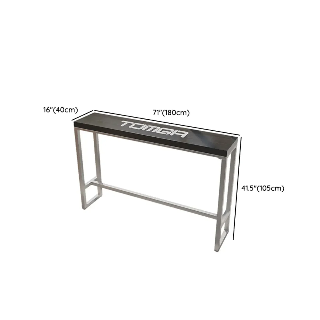 Steampunk Midnight Black Bar Table Set with Backless Stools