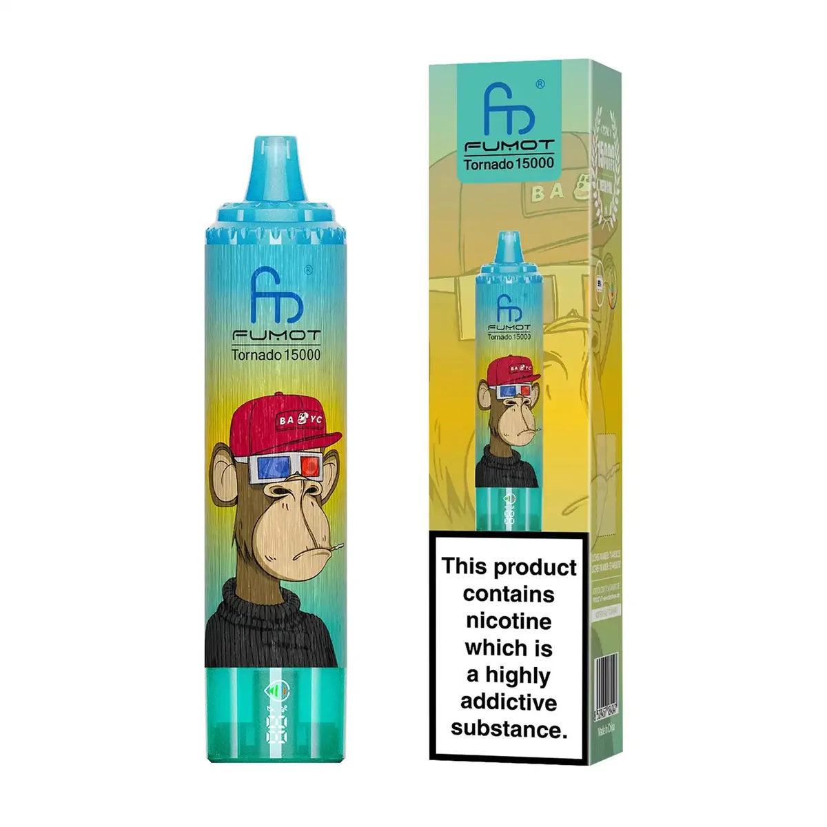 Fumot Tornado 15000 Cactus Kiwi – Einweg-Vape mit Einzelverpackung